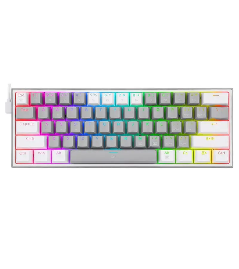 کیبورد مخصوص بازی ردراگون مدل Fizz K617 gray and white